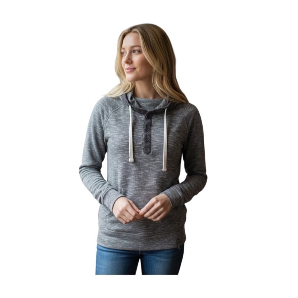 H&M BLUE MARBLED HOODIE SZ.S EUC.